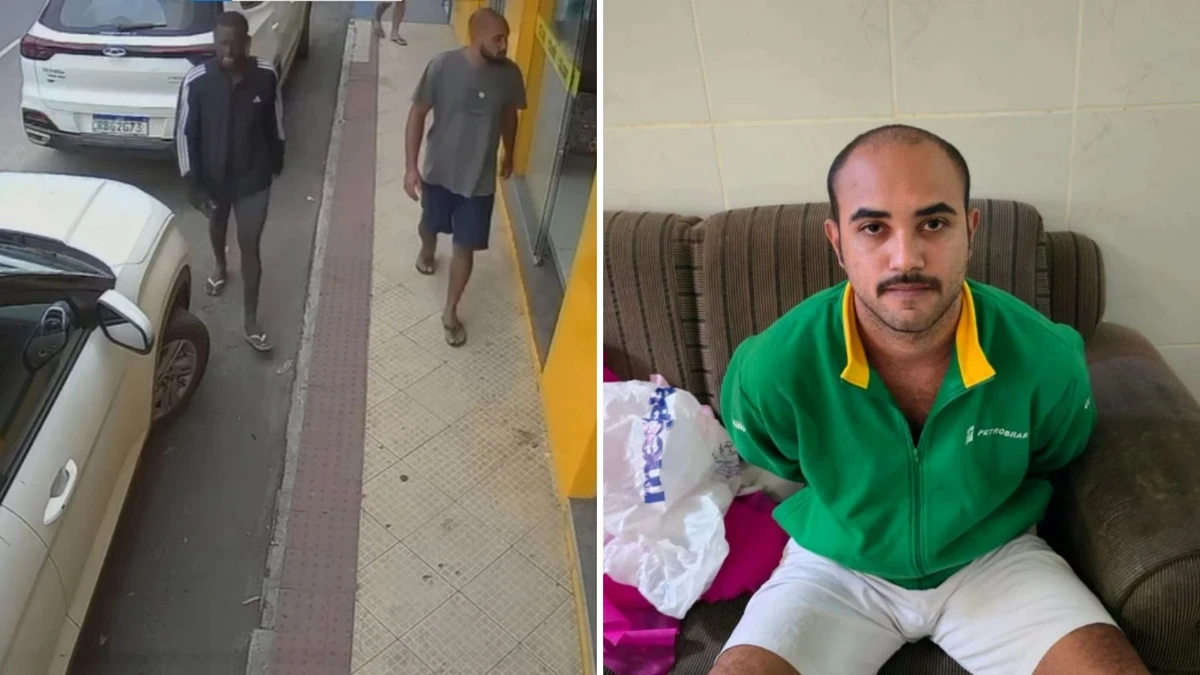 Yan Kryslan Pereira Dias, de 26 anos, aparece na cena do sequestro de Lázaro ao lado de outro suspeito 