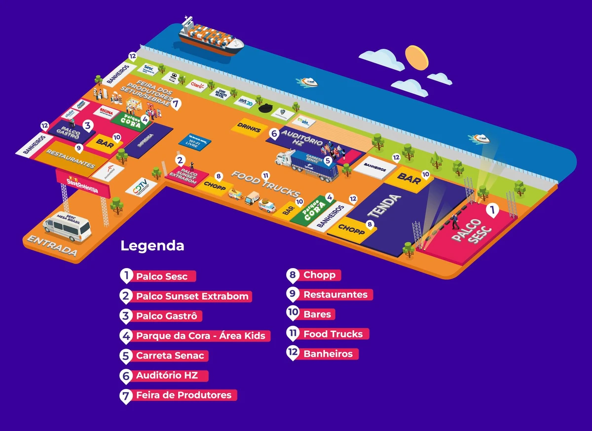 Mapa do Fest Gastronomia 2025