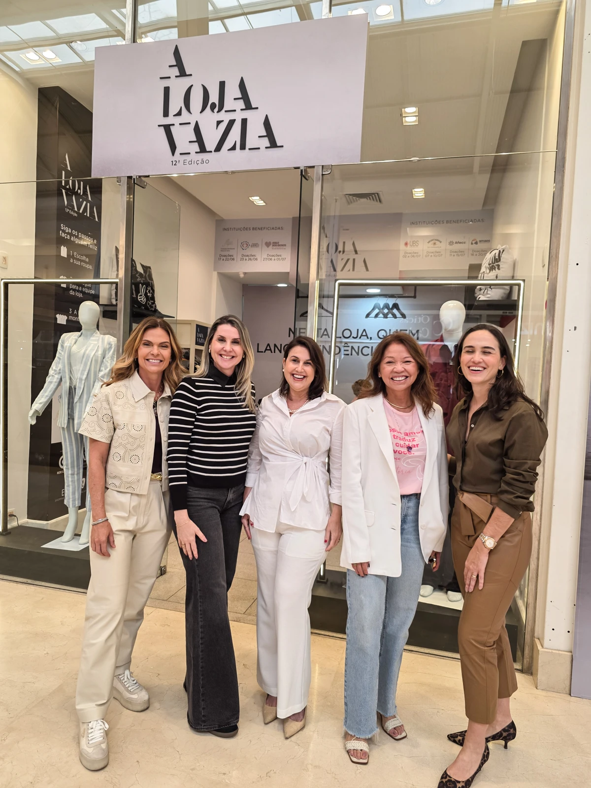 Mariana Buaiz, Letícia Dalvi, Renata Rasseli, Ana Clark e Junia Perenzin