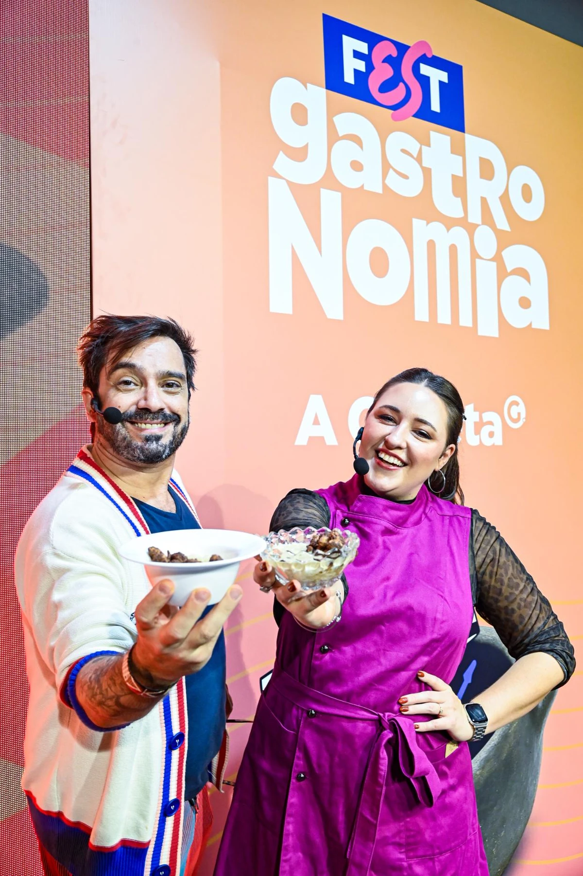 Lucas Corazza e Tábata Romero estão no elenco do programa "Que Seja Doce", do GNT   por Arthur Louzada