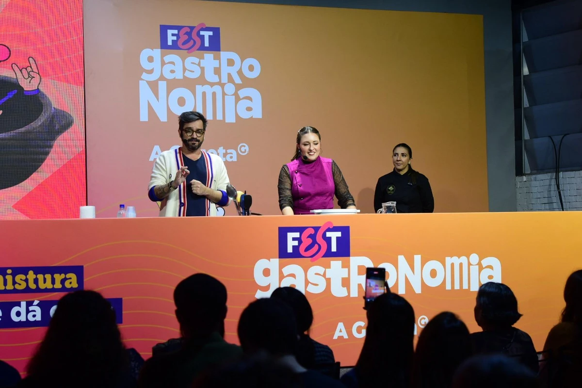 Aula-show dos chefs Tábata Romero e Lucas Corazza no Fest Gastronomia 2025