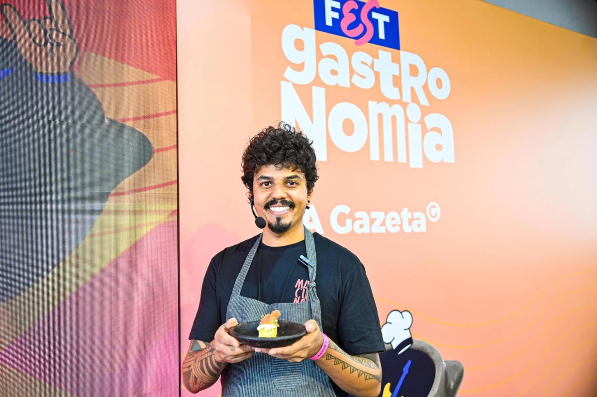 Murilo fez dadinhos de muxá salgado com creme de pimenta cambuci e socol crocante por Arthur Louzada