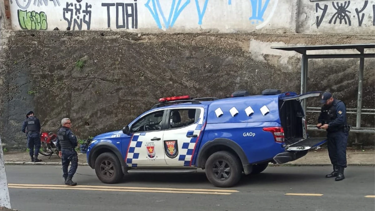 Moto apreendida pela Guarda Municipal de Vitória, em Consolação