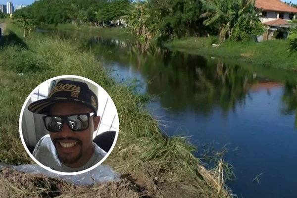 Anderson Monteiro Cavalcanti (destaque) morreu após cair com carro em valão
