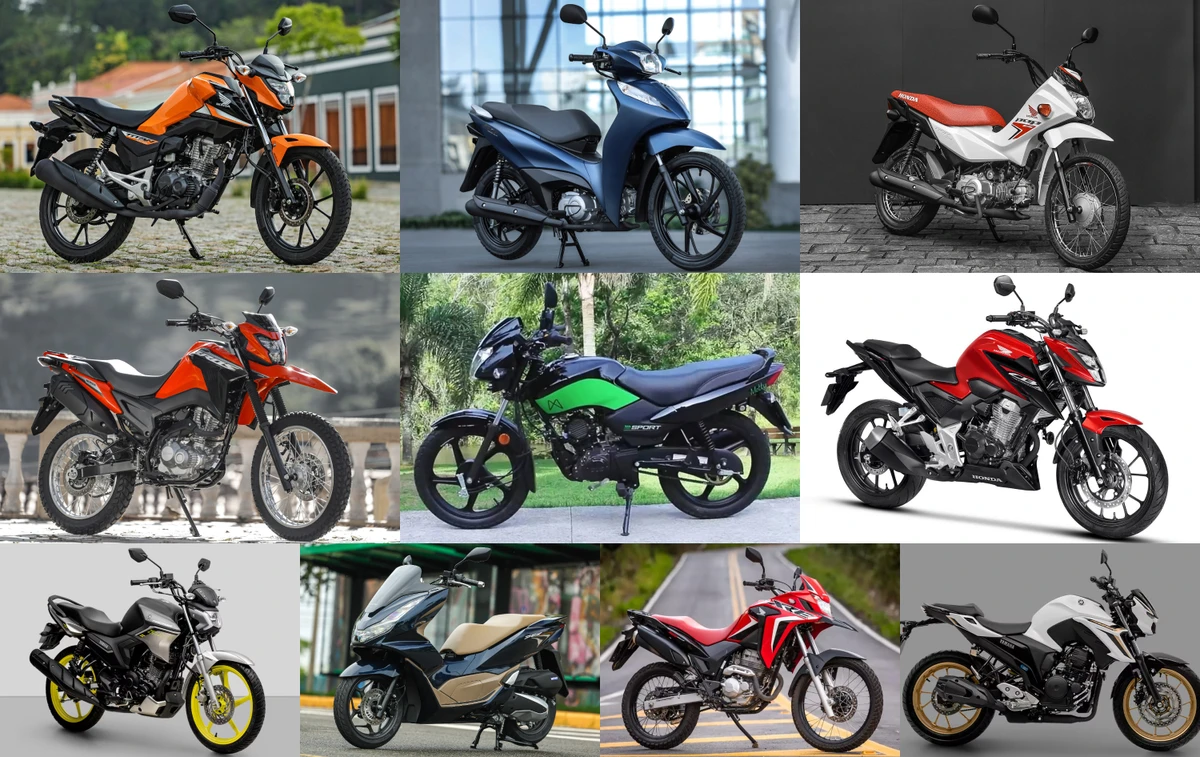 dez motocicletas mais vendidas no Brasil no primeiro semestre de 2025