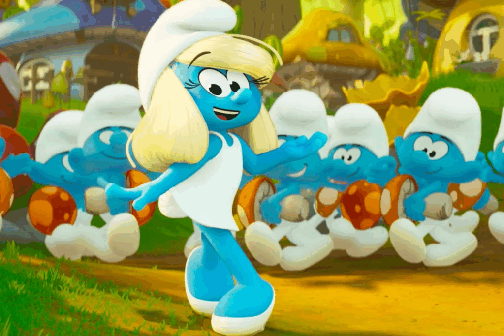 Em “Smurfs”, Smurfette e seus amigos correm contra o tempo para salvar o Papai Smurf (Imagem: Reprodução digital | Paramount Pictures)