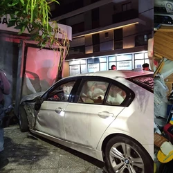 Comerciante afirma que motorista do carro de luxo prometeu ajudar, mas não tem cumprido acordo; ele mobiliza amigos e organiza um bazar simbólico para reerguer ponto comercial na região da Rua da Lama, em Vitória