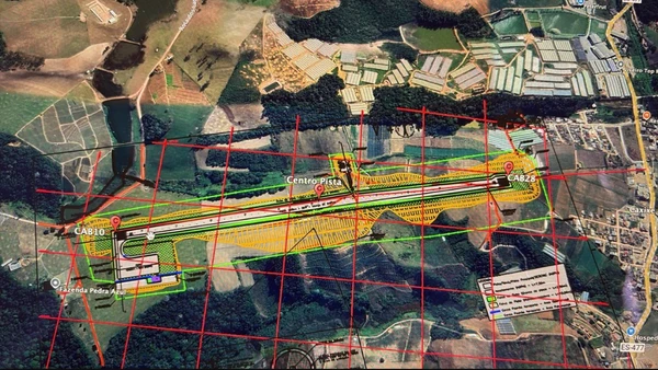 Esboço mostra projeto da estrutura do aeroporto em Venda Nova