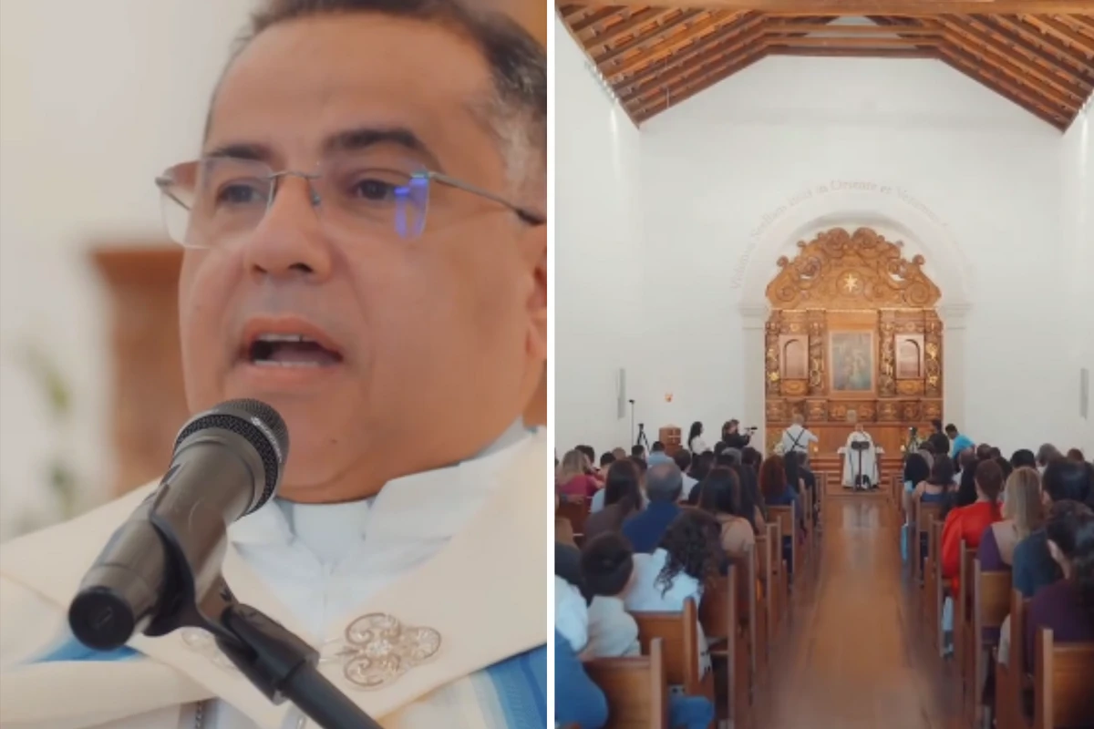 O padre André de Paiva deu uma 'bronca' nos convidados em casamento do ES