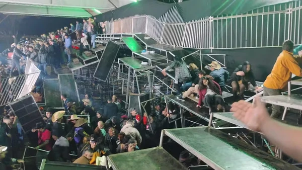 Arquibancada que caiu em Eldorado, no interior de São paulo 