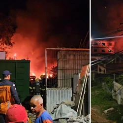 O fogo teria começado em um terreno baldio nas proximidades, conforme relato de testemunhas; não houve feridos