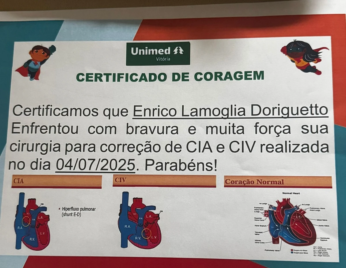 Bebê Enrico Dorniquetto recebeu 