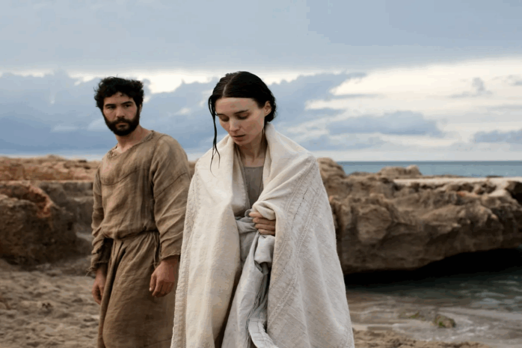 Em “Maria Madalena”, ela é retratada como uma jovem de Magdala que desafia as convenções sociais de sua época (Imagem: Reprodução digital | UNIVERSAL PICTURES)