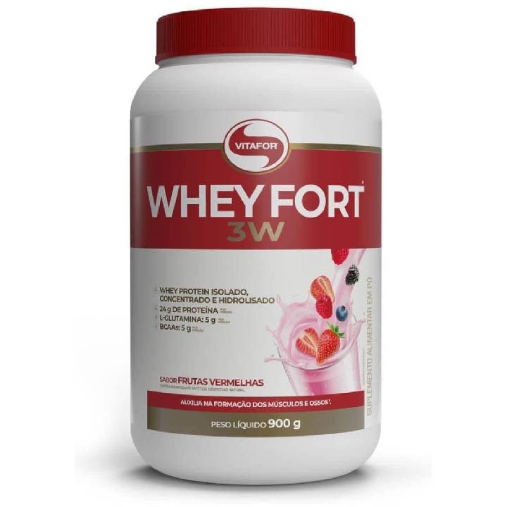 Whey Fort 3W - 900g - Frutas Vermelhas