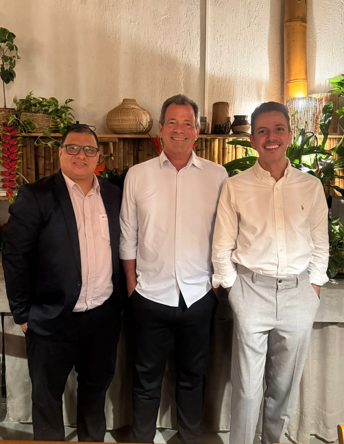 Dionizio Valandro, Renan Chieppe e Flavio Correa, do Explora Journey
