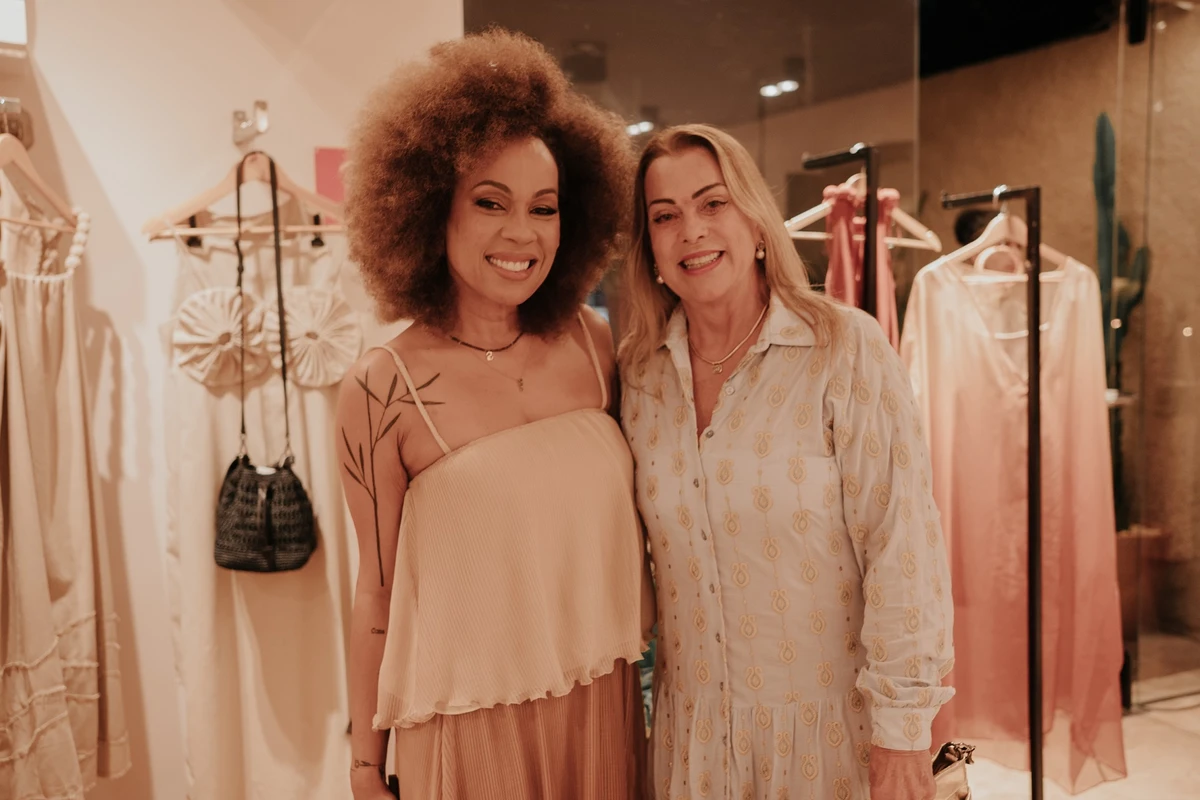 Silvana Araújo com a sua sogra Maria Cristina Bressiane