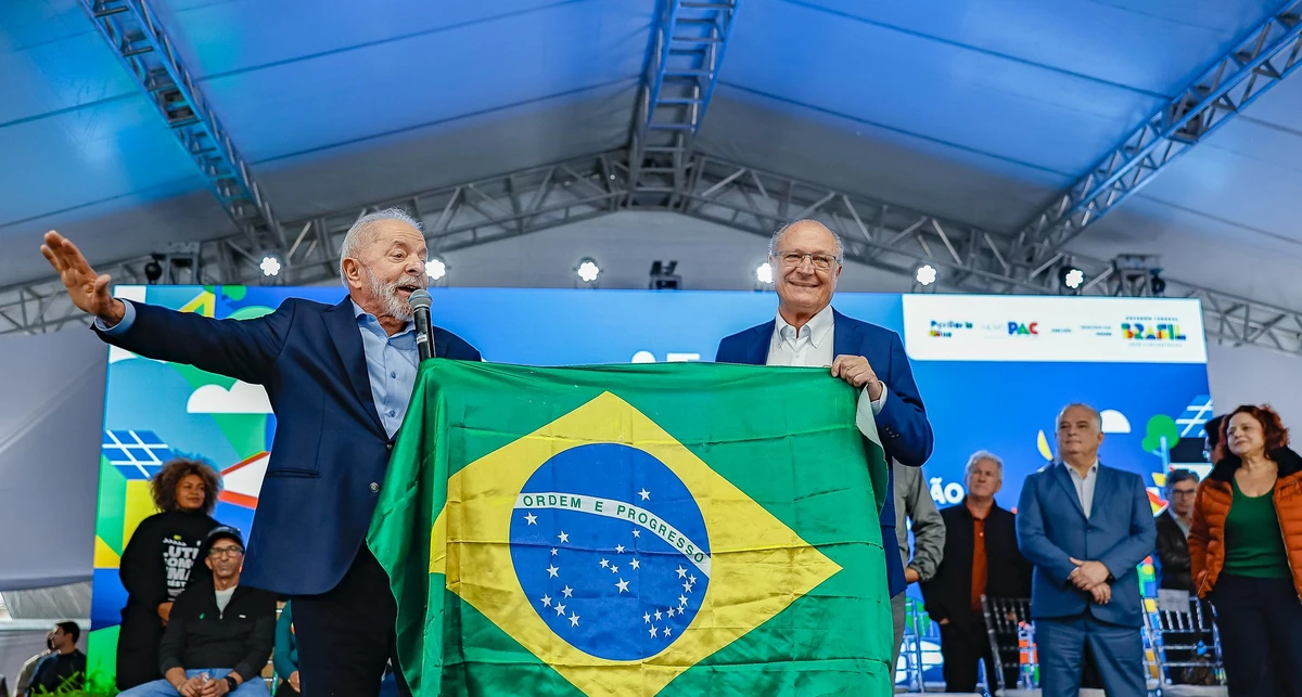 Presidente Luiz Inácio Lula da Silva e o vice, Geraldo Alckmin
