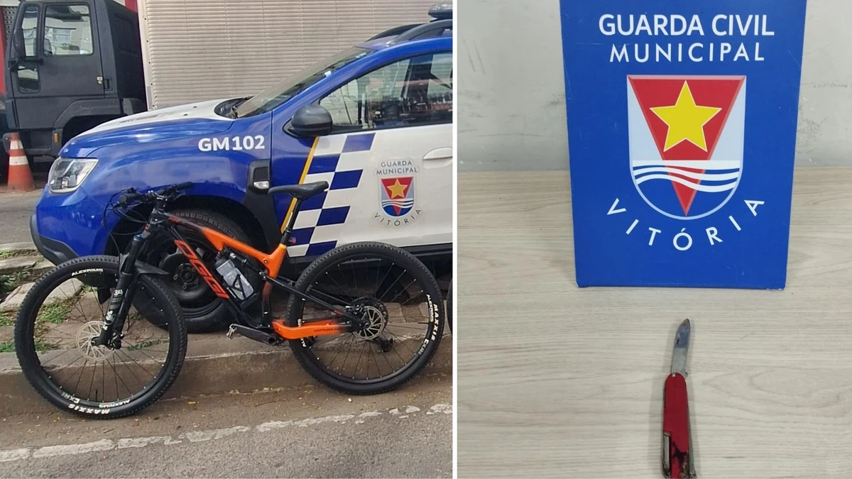 Homem é preso após esfaquear ciclistas e roubar bicicleta de R$ 30 mil em Vitória