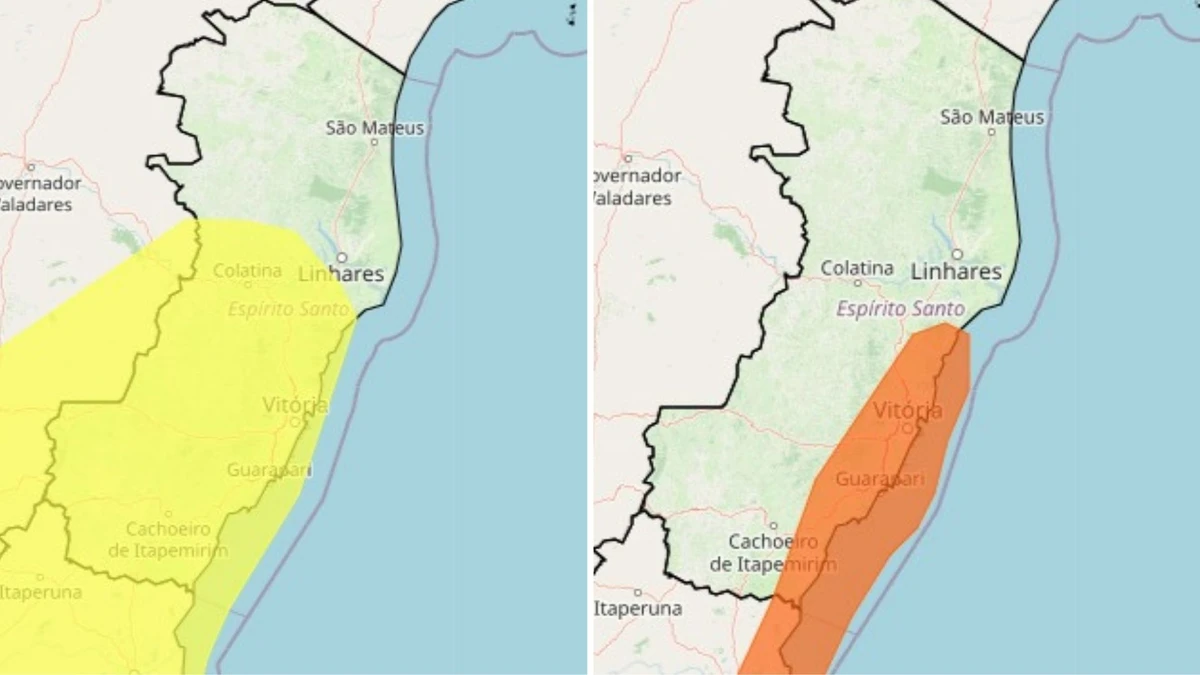 Espírito Santo recebe dois alertas de tempestade e ventos costeiros