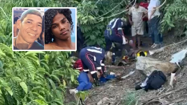 Caso aconteceu no final da tarde de segunda-feira (28) na localidade de Estrela do Norte; vítimas foram identificadas como Adalberto dos Santos Fontoura, de 54 anos, e Diego Gonçalves Fontoura, de 19 anos