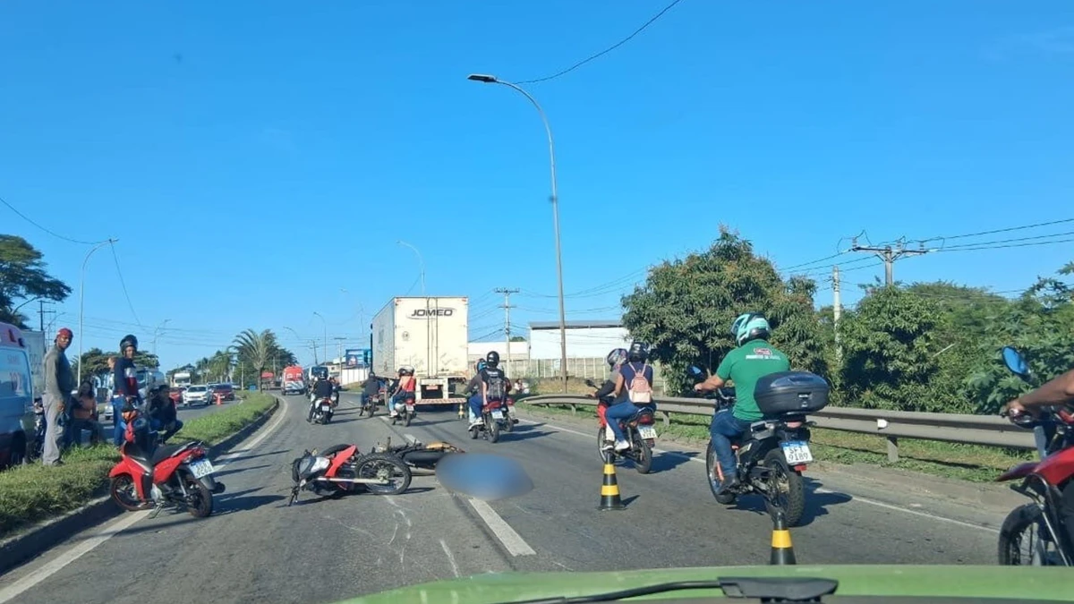 Acidente na BR 101, na Serra