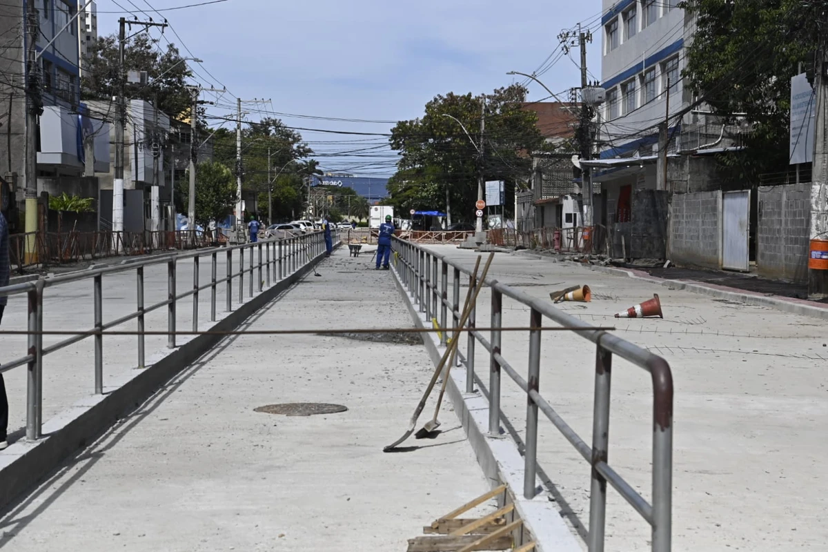 Avenida Jair Etienne Dessaune está em obras há mais de um ano por Divulgação | Prefeitura de Vitória