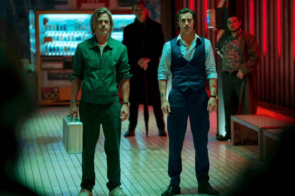 Em “Bullet train”, Ladybug precisa recuperar uma maleta em um trem cheio de assassinos profissionais (Imagem: Reprodução digital | Netflix)