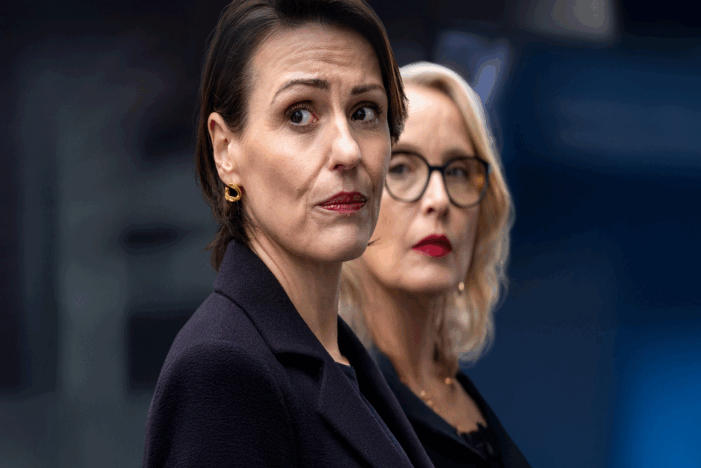 Em “Refém”,  Abigail precisa tomar decisões que podem afetar o futuro de sua família e do Reino Unido (Imagem: Reprodução digital | Netflix)
