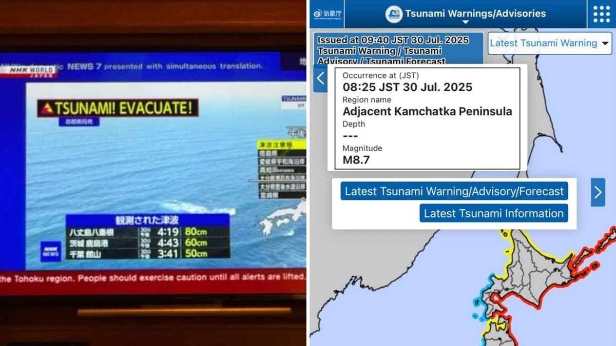 Registro dos alertas feitos por turista capixaba no Japão