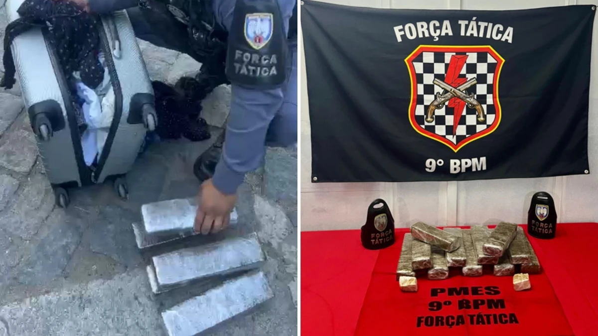Drogas foram encontradas em mala de passageira de carro compartilhado na BR 101 no Sul do ES