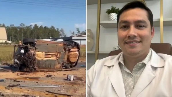 Breno Altoé Lopes, 39 anos, dirigia um carro de passeio e estava com a namorada Gabriely Bianchi quando bateu em uma carreta nesta quinta-feira (31)