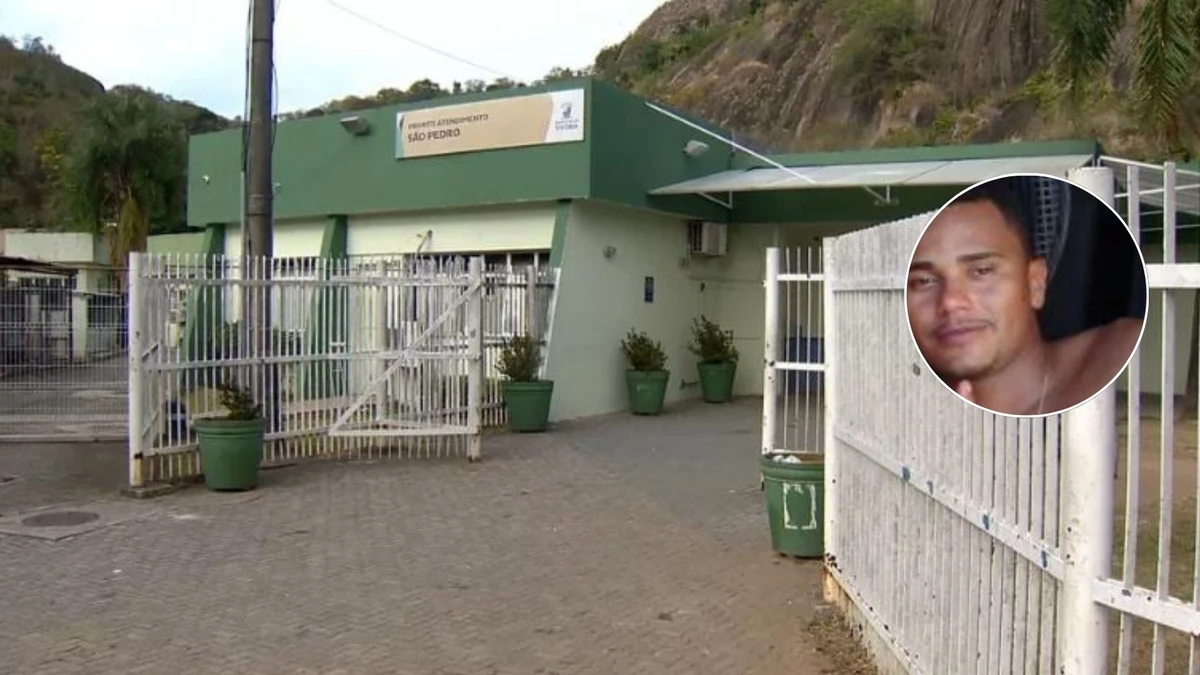 Pronto Atendimento (PA) de São Pedro, em Vitória: morte de Rafael Lima (destaque) foi confirmada na unidade de saúde