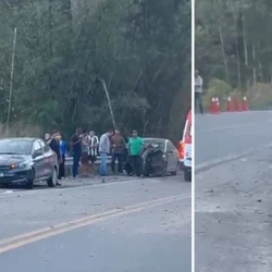 Batida aconteceu na Região Serrana do Espírito Santo, na tarde desta segunda-feira (4); vítima precisou ser socorrida de helicóptero para a Grande Vitória