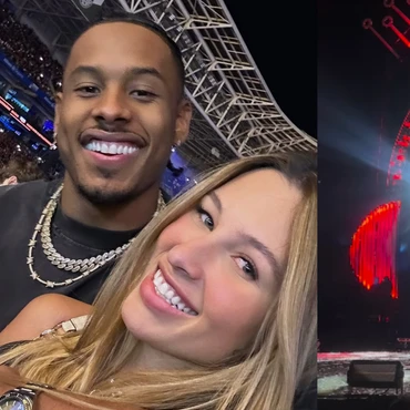 Imagem - Paulo André surge coladinho com mãe de seu filho em show do Sorriso Maroto