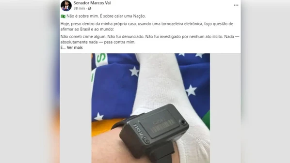 Página que seria do senador capixaba exibiu publicação após proibição do ministro do STF, que estabeleceu pena de prisão se medidas cautelares fossem desrespeitadas