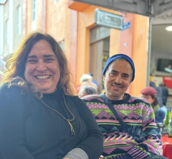 Luiza Lubiana e o cineasta Lobo Pasolini