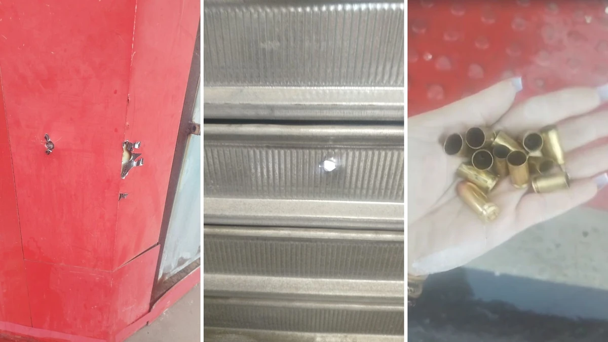 Marcas de disparos e cápsulas mostram a violência ocorrida na Glória, em Vila Velha, nesta segunda-feira (4)