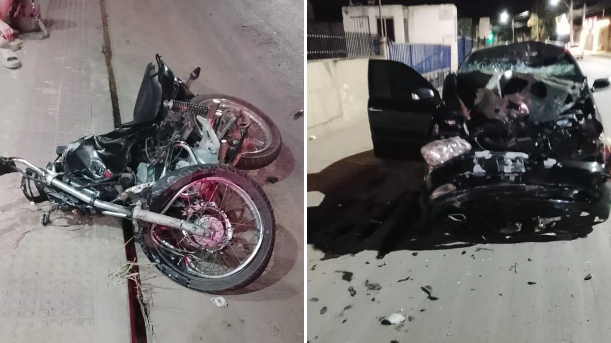 Veículos envolvidos no acidente no bairro Carlos Germano Naumann, em Colatina