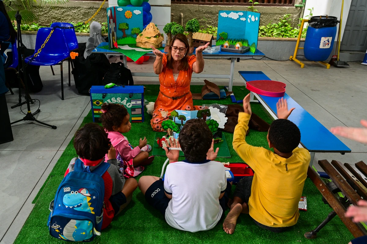A Igreja Cristã Maranata também levou diversão e alegria para as crianças durante o evento de atendimento social
