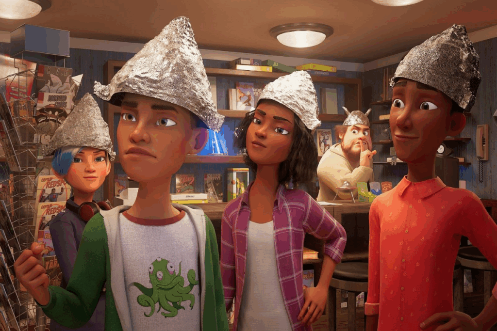 Em “Pequenos invasores”, Norman se junta a alienígenas para salvar a humanidade (Imagem: Reprodução digital | PlayArte)