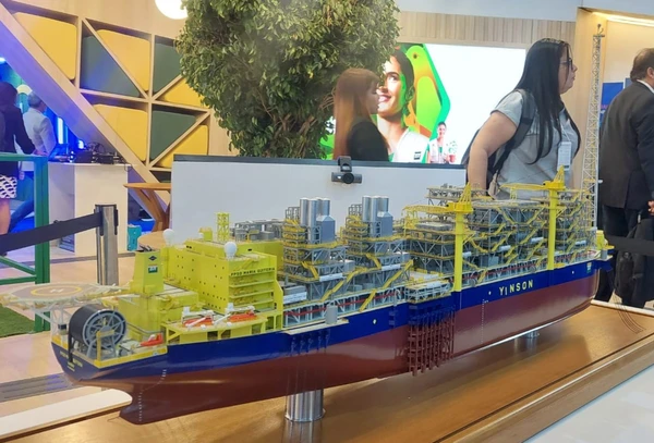 Maquete da FPSO Maria Quitéria, que opera em Jubarte, no Espírito Santo