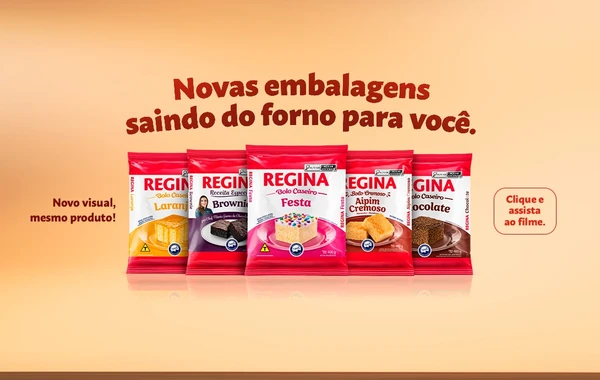 Novas embalagens de mistura pra bolo Buaiz