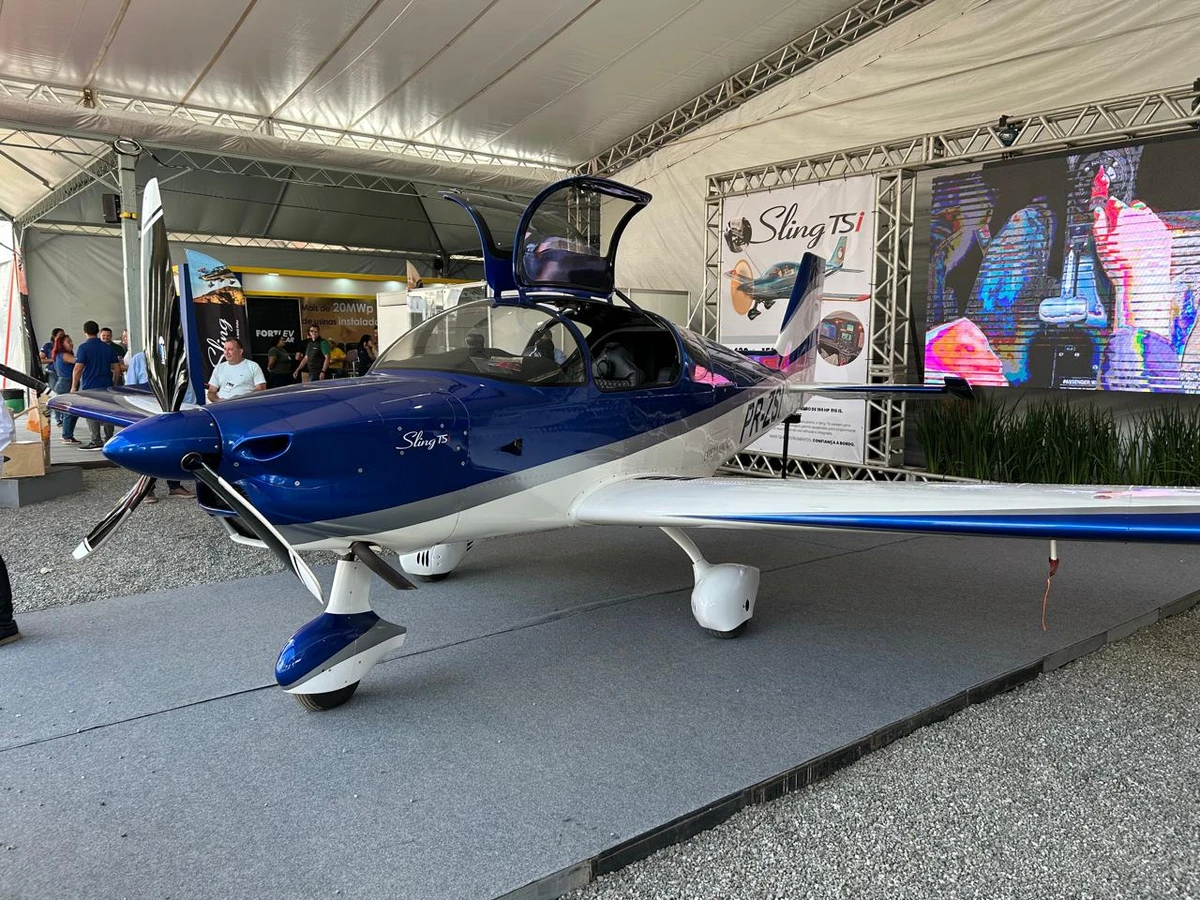 Avião da fabricante sul-africana Sling, que tem unidade em Jaguaré, Norte do ES