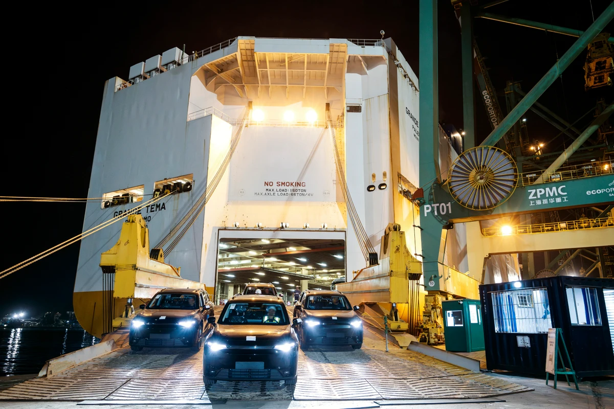 Desembarque da Leapmotor no Porto de Santos