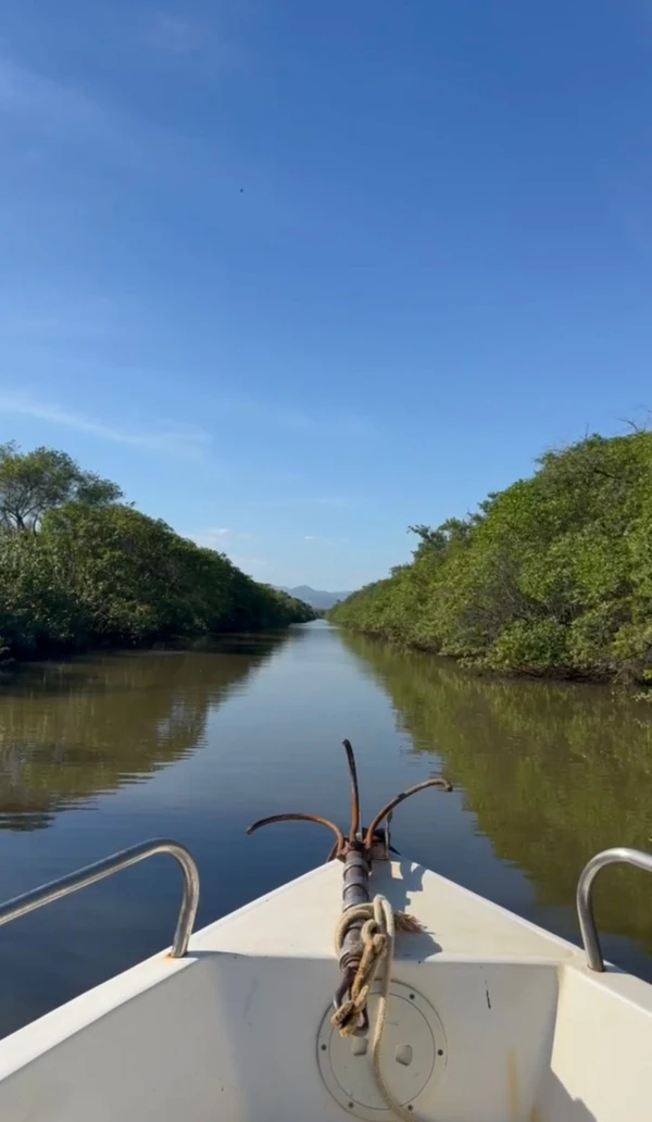 Passeio de Lancha pelo Rio Benevente, em Regência