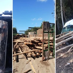 Vítima ficou presa às ferragens e foi desencarcerada pelo Corpo de Bombeiros, mas morreu no local; condutor do caminhão teve ferimentos leves