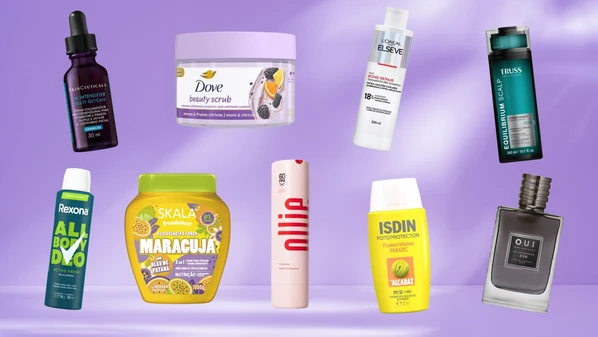 Tem a nova linha da Skala Cosméticos, o perfume masculino da O.U.i Paris, o protetor solar corporal da Ollie e muito mais
