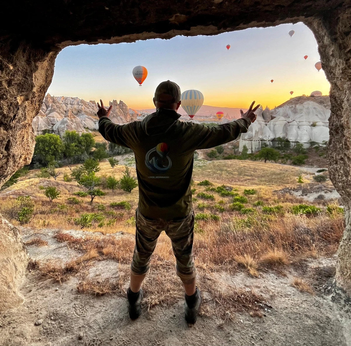 Roberval na Capadócia durante o festival 