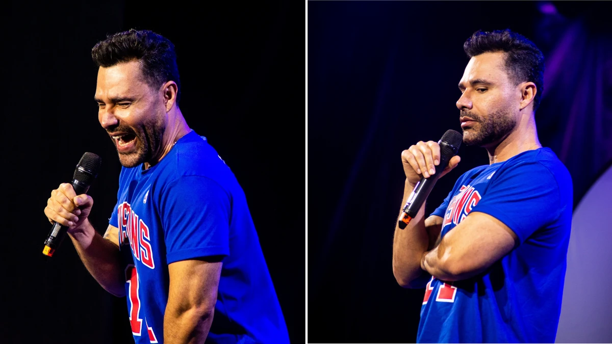 Humorista faz trocadilhos e até nomeia partes íntimas