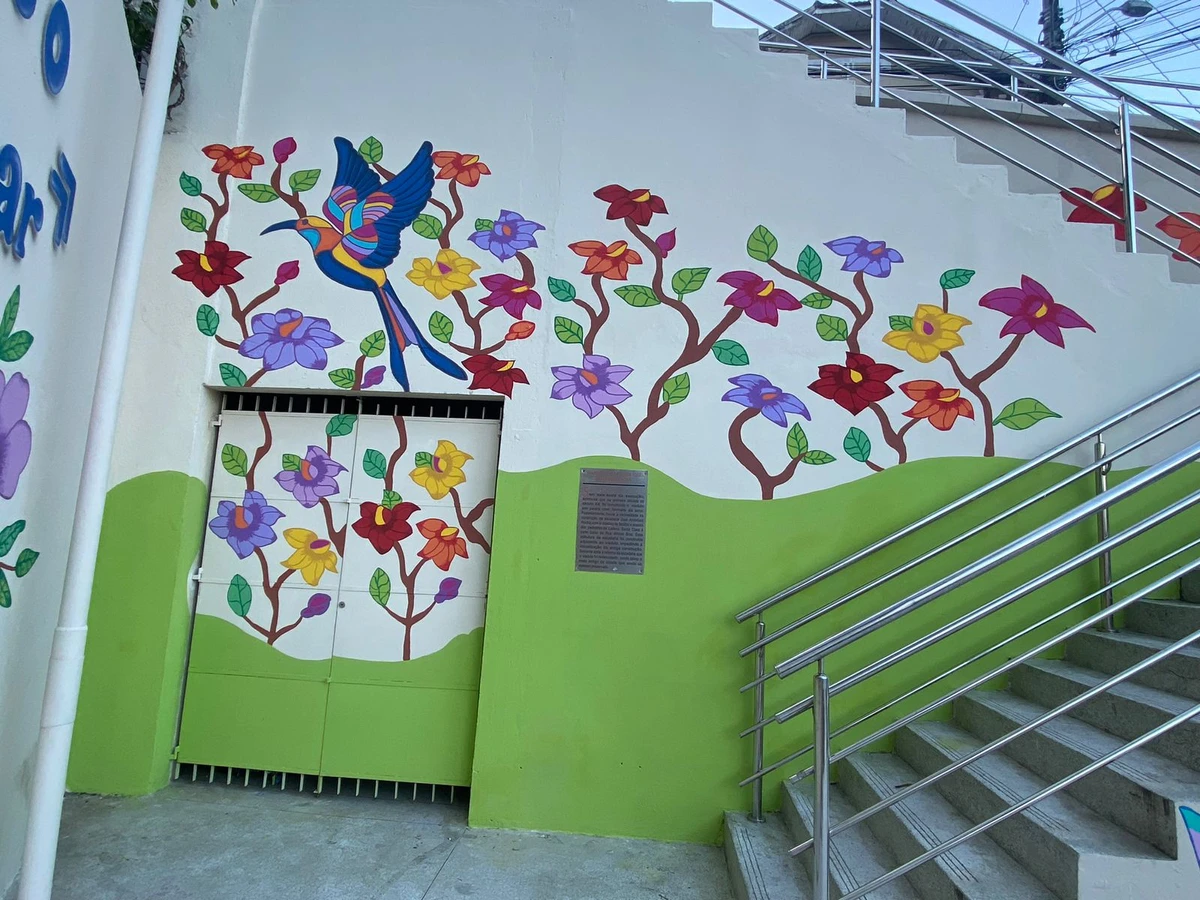 Mural Escadaria Santa Clara. 